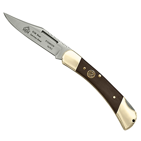 Puma SGB Bear Jacaranda Wood Folding Pocket Knife, 6169600W