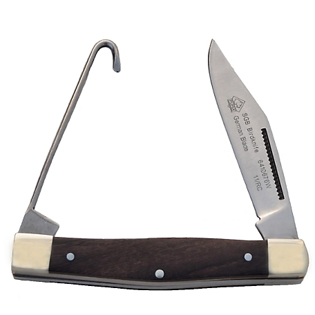 Puma SGB Birdknife Jacaranda Wood Folding Pocket Knife with Hook, 6410676W