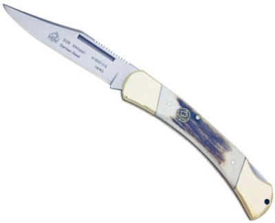 Puma SGB Whitetail Stag Folding Pocket Knife, 6169610S