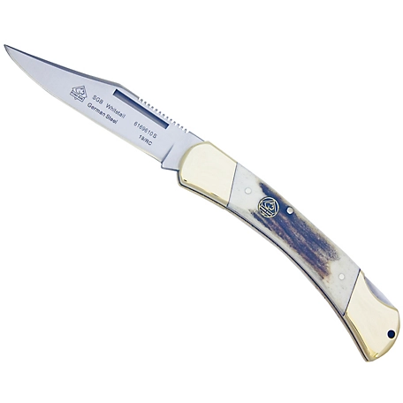 Puma SGB Whitetail Stag Folding Pocket Knife, 6169610S