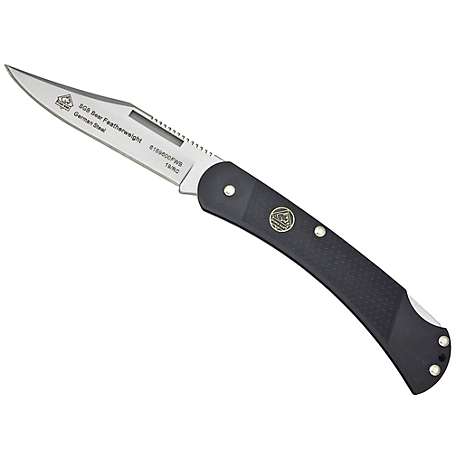 Puma SGB Bear Featherweight Black G10 Folding Pocket Knife, 6169600FWB