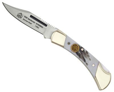 Puma SGB 2.3 in. Gentleman Pom Commando Stag Folding Pocket Knife