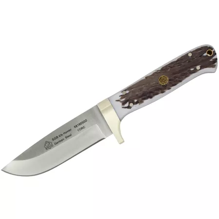 Puma SGB Elk Hunter Pom Commando Deer Hunting Knife with Attached Leather Sheath 6816050CS Knives