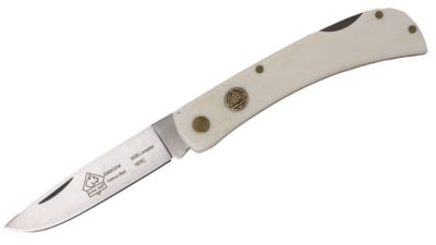Puma SGB Lonestar30 Smooth White Bone Lockback Folding Pocket Knife, 6340035W