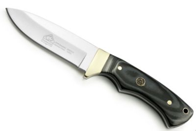 Puma SGB Blacktail Micarta Hunting Knife with Ballistic Nylon/Leather Sheath, 6530010