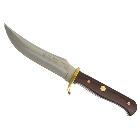 Puma SGB Skinner Jacaranda Wood Hunting Knife with Tethered Leather Sheath, 6116393W