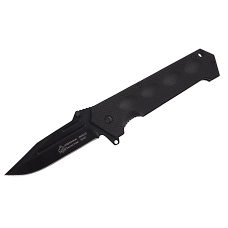 Puma SGB Blackcat45 Drop Spring Assisted Tactical Folding Knife, 6624002