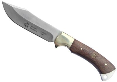 Puma SGB Kodiak Jacaranda Wood Hunting Knife with Tethered Leather Sheath, 6818700W