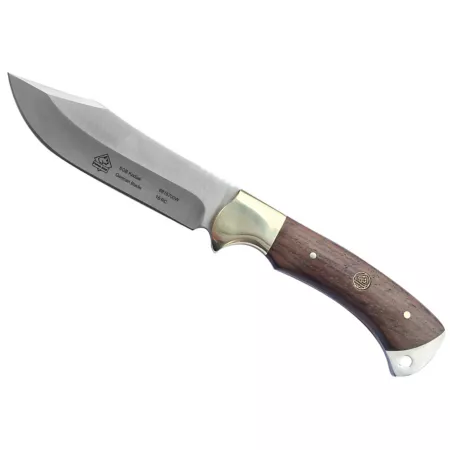 Puma SGB Kodiak Jacaranda Wooden Hunting Knife with Attached Leather Sheath 6818700W Knives