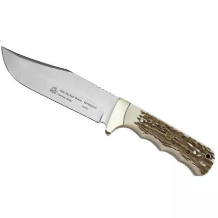 Puma SGB Big Bear Bowie Pom Commando Deer Hunting Knife with Leather Sheath 6818800CS Knives