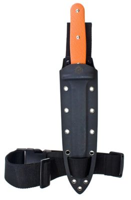 Image showing  13 in. Pig Sticker Textured Blaze Orange G10 Beveled Blade with Kydex Sheath, 7818813GO
