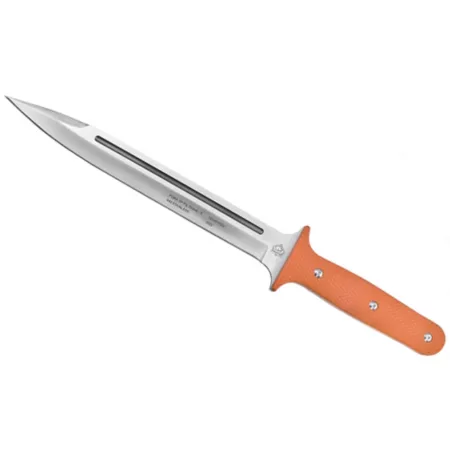 Puma XP 15 in Textured Hog Sticker Blaze Orange G10 Beveled Blade with Kydex Sheath 7818815GO Knives