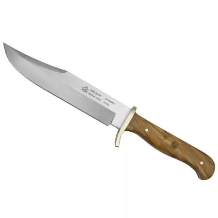 Puma SGB Bowie Olive Wood Hunting Knife with Attached Leather Sheath 6116396V Knives