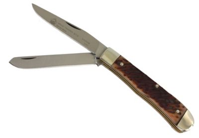 Puma SGB Grand Trapper Brown Jigged Bone Folding Pocket Knife, 6440632B