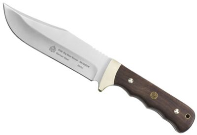 Puma SGB Big Bear Bowie Jacaranda Wood Hunting Knife with Molded Brown Leather Sheath, 6818800PW