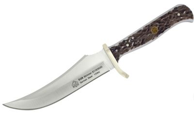 Puma SGB Skinner Pom Commando Stag Hunting Knife with Tethered Leather Sheath, 6116393CS