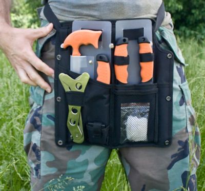 Image showing  6 pc. Packable Game Processing Knife Set with Butcher's Apron, 7676010