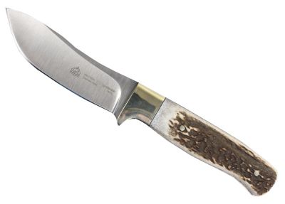 Puma SGB Saddleback Stag Hunters Knife with Leather Sheath, 6817100S