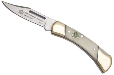 Puma SGB Gentleman Champagne Bone Folding Pocket Knife, 6169590T
