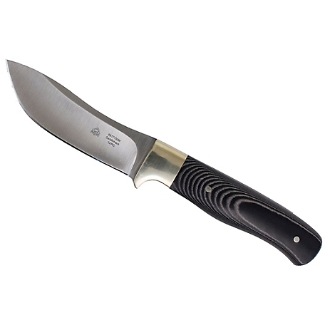Puma SGB Saddleback Micarta Hunting Knife with Ballistic Nylon/Leather Sheath, 6817100M