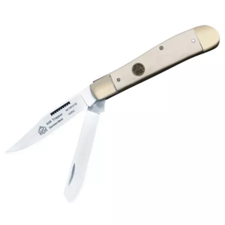 Puma SGB Trapper Smooth White Bone Folding Pocket Knife 6410631T Knives