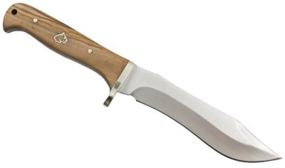 Image showing  Buffalo Hunter Olive Wood Hunting Knife with Leather Sheath, 6817200V