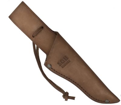 Image showing  Buffalo Hunter Olive Wood Hunting Knife with Leather Sheath, 6817200V