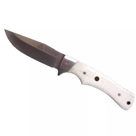 Puma SGB Deadwood Canyon Smooth White Bone Hunting Knife with Leather Sheath 6817300T Knives