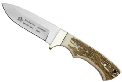 Puma SGB Blacktail Pom Commando Stag Hunters Knife with Leather Sheath, 6530040CS