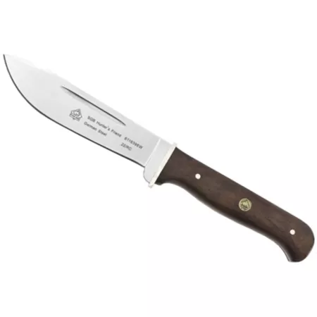 Puma SGB Hunter's Friend Jacaranda Wood Fixed Blade Hunting Knife with Leather Sheath 6116398W Knives