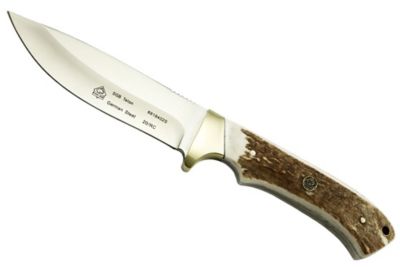 Puma SGB Teton Stag Hunting Knife with Leather Sheath, 6818402S