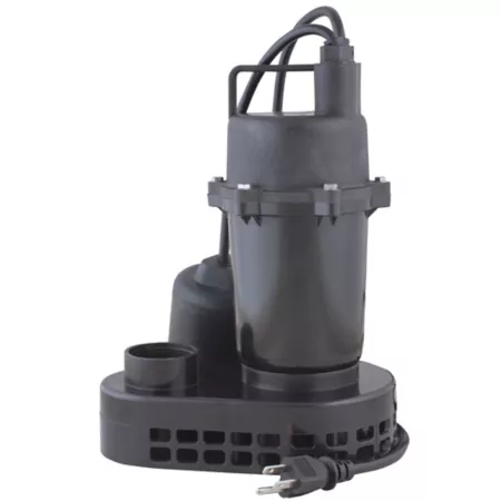 Star Water Systems Cast Aluminum Submersible Electric Sump Pump 1/3 HP 115V with Connected Switch 3 000 GPH Sump Pumps