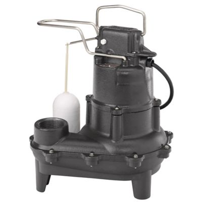 Star Water Systems 4/10 HP Cast Iron Sewage Pump with Vertical Switch, 40EC