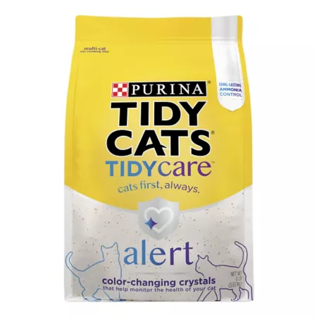 Tidy Cats Tidy Care Alert Non-Clumping Crystal Cat Litter Unscented 8 lb Bag Cat Litter