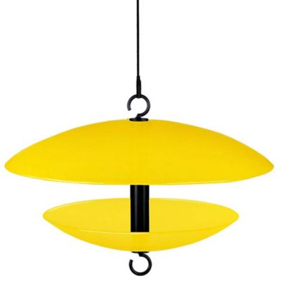 Mosaic Birds Baffle Dome Bird Feeder, 32 oz. Capacity, Yellow