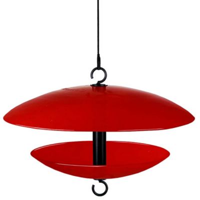 Mosaic Birds Baffle Dome Bird Feeder, 32 oz. Capacity, Ruby Red