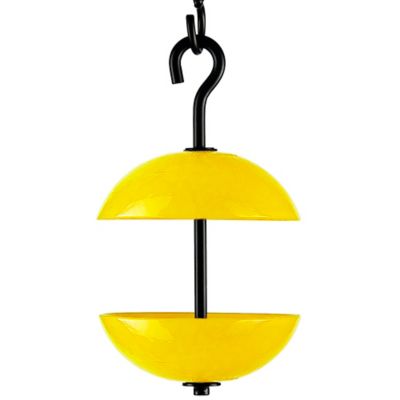 Mosaic Birds Double Hanging Poppy Bird Feeder, 4.7 oz. Capacity, Yellow