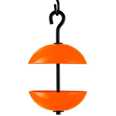 Mosaic Birds Double Hanging Poppy Bird Feeder, 4.7 oz. Capacity, Orange