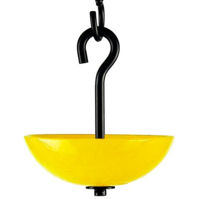 Mosaic Birds Single Hanging Poppy Bird Feeder, 4.7 oz. Capacity, Yellow