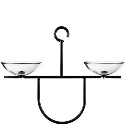 Mosaic Birds Side By Side Poppy Bird Feeder, 4.7 oz. Capacity, Clear