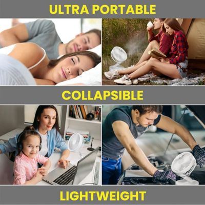 Image showing  7.87 in. 2-Speed My Foldaway Mini Portable Fan, 44 CFM
