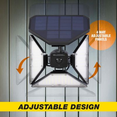 Image showing  500-Lumen Bionic Spotlight Trio 8W Solar Powered Motion Sensor Outdoor LED Flood Light