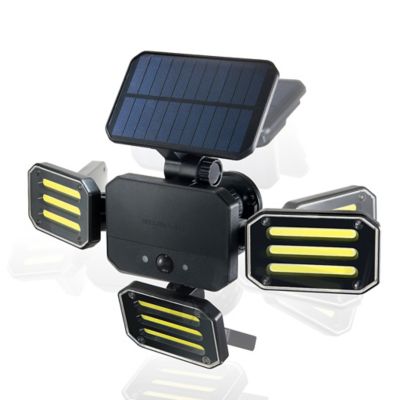Image showing  Solar Powered and Motion Activated Bionic Flood Light with Remote, Black