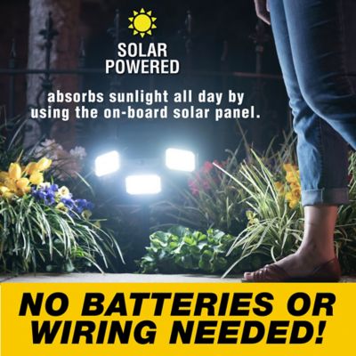 Image showing  Solar Powered and Motion Activated Bionic Flood Light with Remote, Black