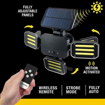Image showing 5 th Bell & Howell Solar Powered and Motion Activated Bionic Flood Light with Remote, Black