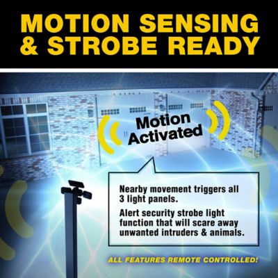 Image showing 6 th Bell & Howell Solar Powered and Motion Activated Bionic Flood Light with Remote, Black