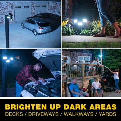 Image showing 7 th Bell & Howell Solar Powered and Motion Activated Bionic Flood Light with Remote, Black