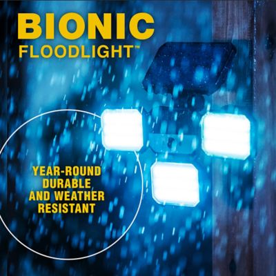 Image showing 8 th Bell & Howell Solar Powered and Motion Activated Bionic Flood Light with Remote, Black