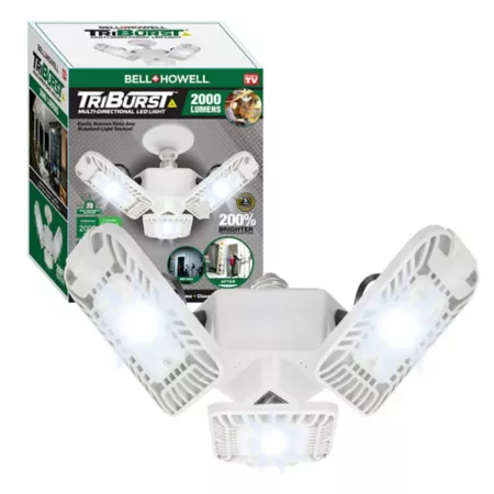 Bell & Howell Triburst 2 000 Lumen LED Ceiling Light with 3 Adjustable Heads 10.5 in. Shop Lights