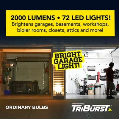 Image showing 7 th Bell & Howell 2,000 Lm LED Triburst Ceiling Light with 3 Adjustable Heads, 10.5 in.